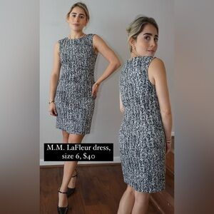 M.M Lafleur Black and White Textured Giovanna
Dress Size 6
